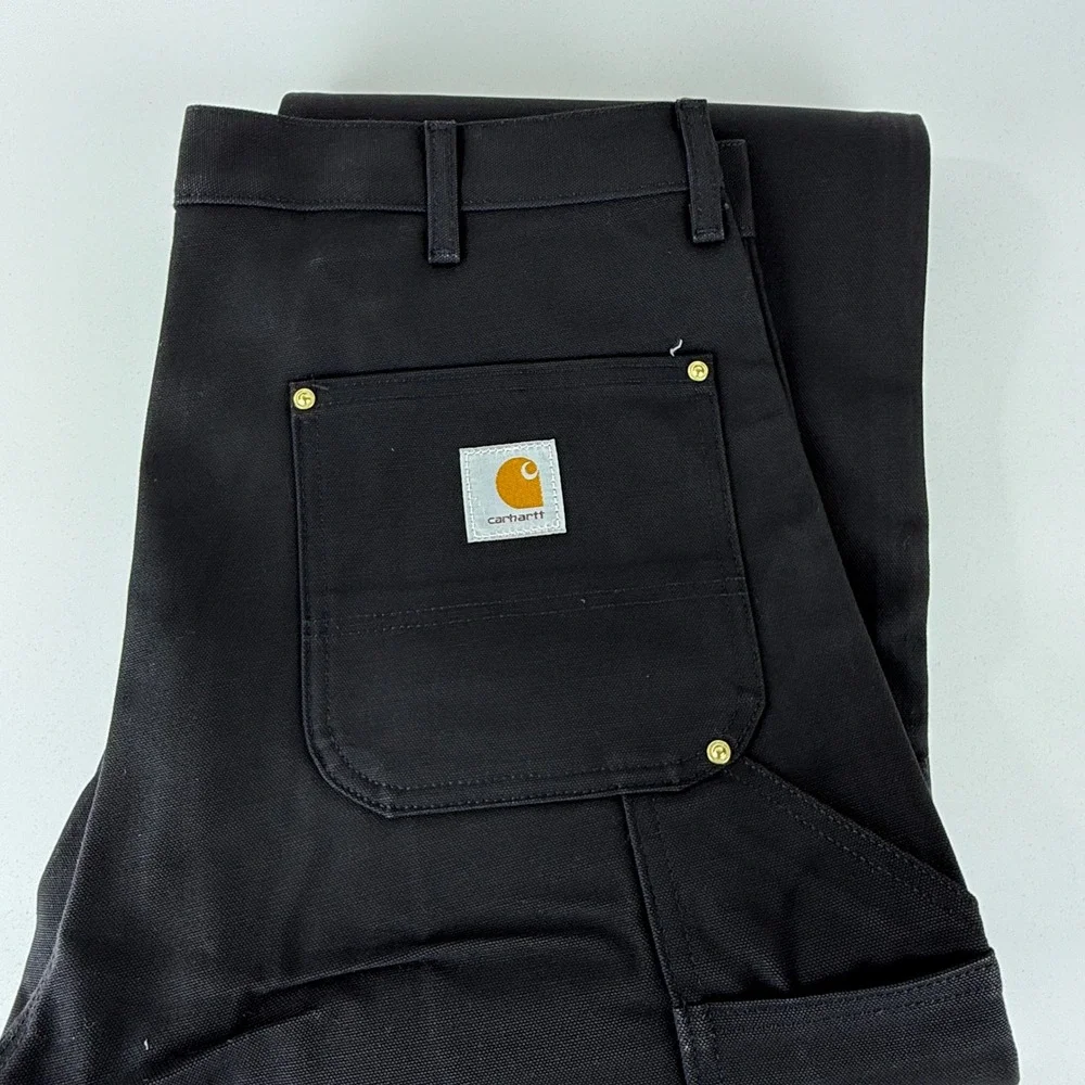 Carhartt B01 BLK Double Front Work Dungaree Pants Black 40x36 USA NWT - Picture 2 of 8